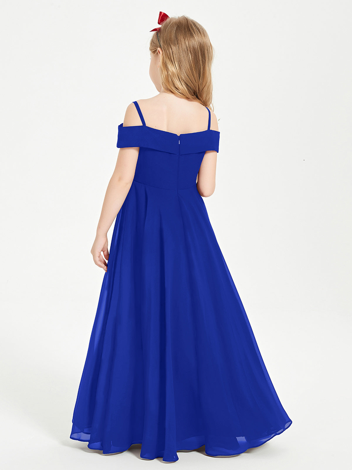 Off-the-Shoulder Dresses for Stylish Junior Bridesmaids Royal Blue